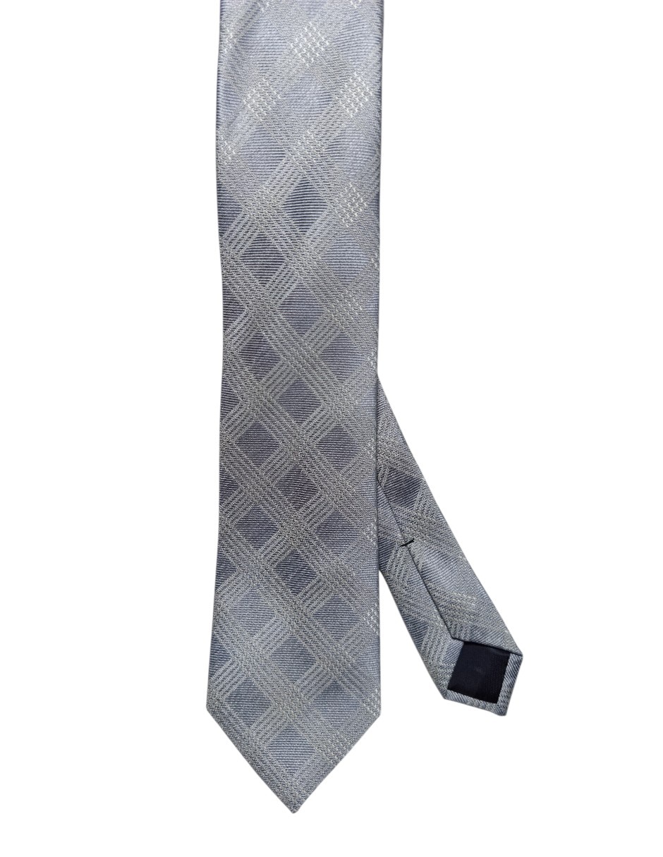 Corbata regular de seda estampado a cuadros para hombre Corbata regular de seda estampado a cuadros para hombre