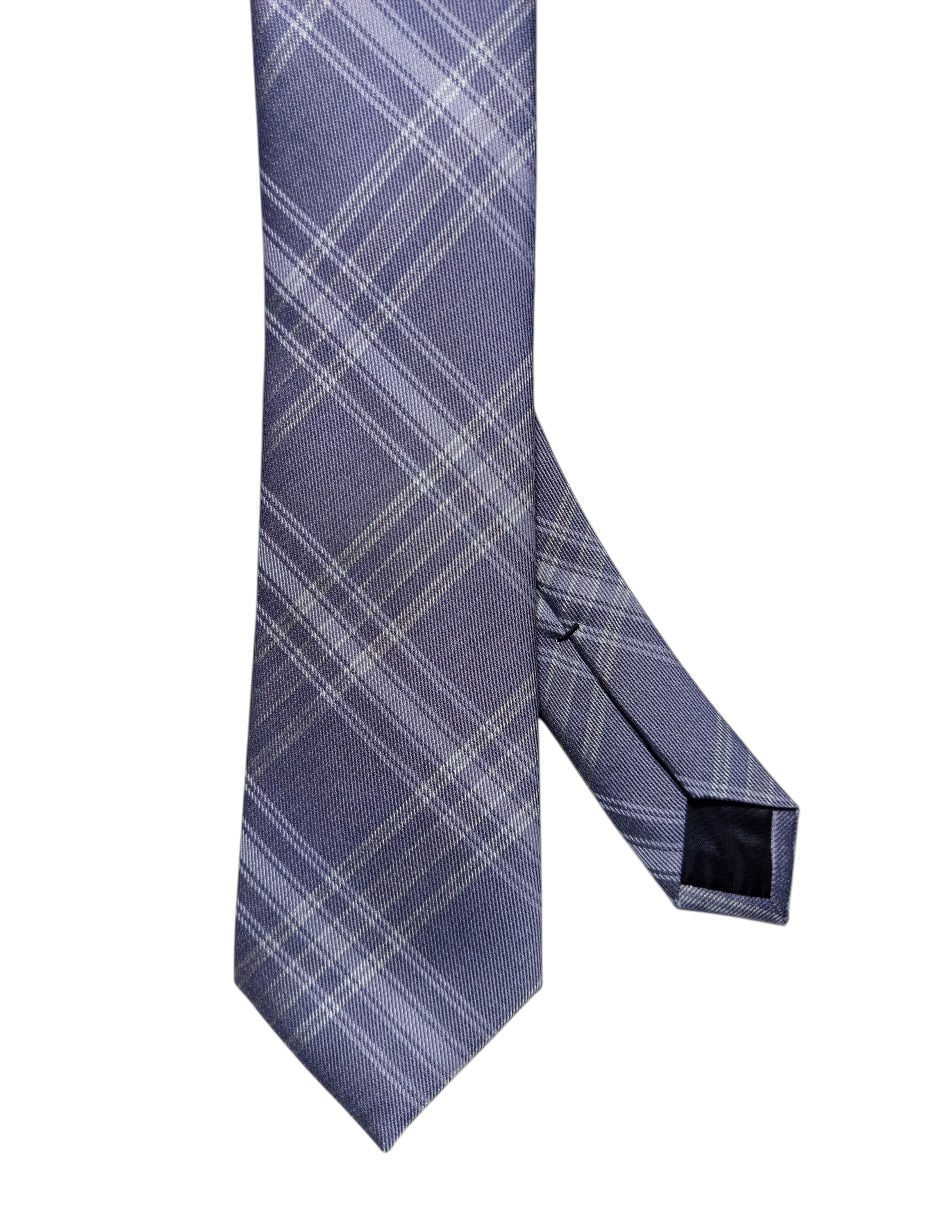CORBATA KC NY A CUADROS REGULAR , LILA