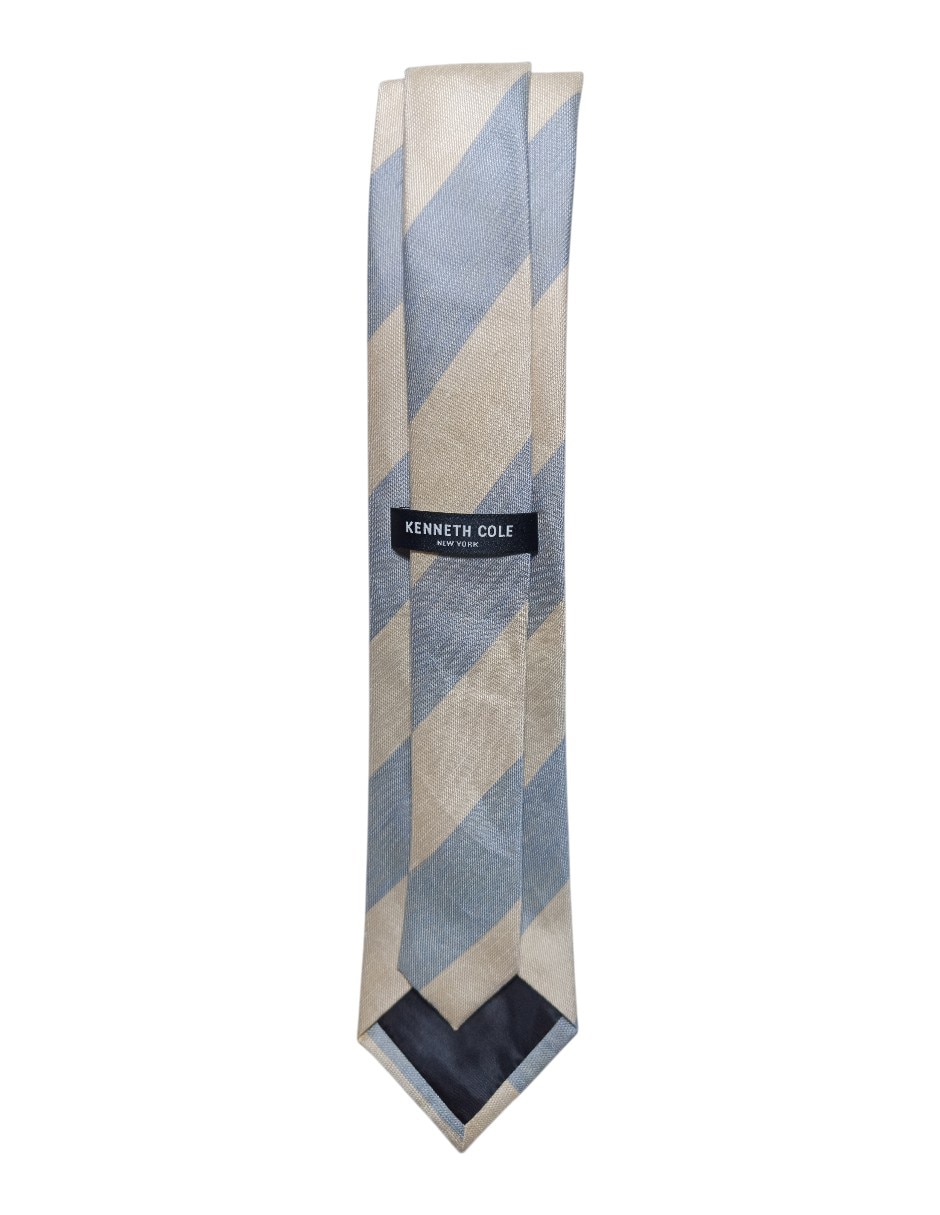 Corbata regular de seda estampado a rayas para hombre 3