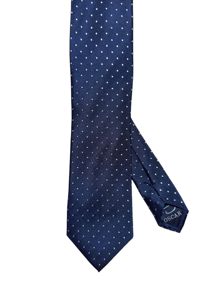 Corbata regular de seda Estampado Lunares para hombre