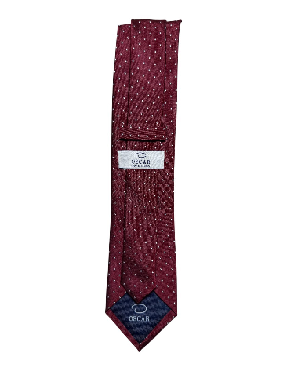 Corbata regular de seda Estampado Lunares para hombre 3