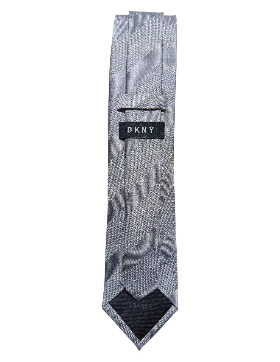 Corbata regular de seda estampado a rayas para hombre 3