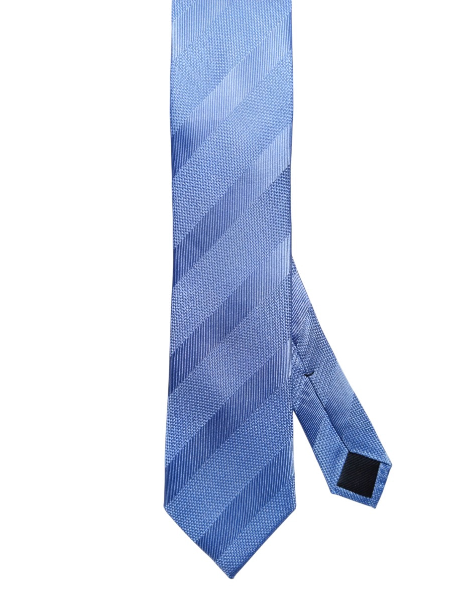 Corbata regular de seda estampado a rayas para hombre