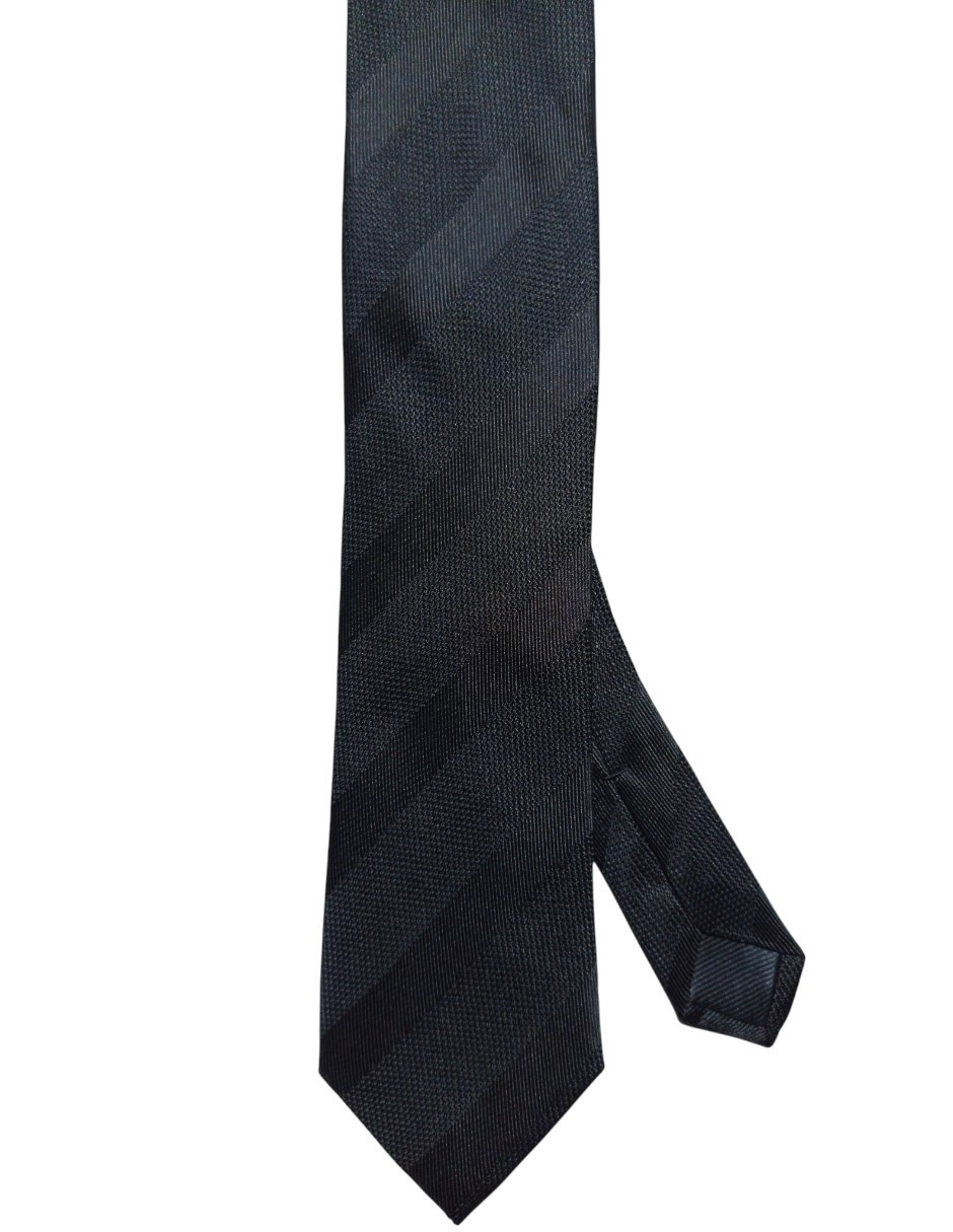 Corbata regular de seda estampado a rayas para hombre