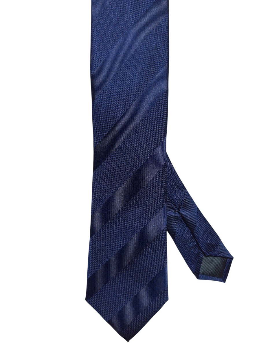 Corbata regular de seda estampado a rayas para hombre
