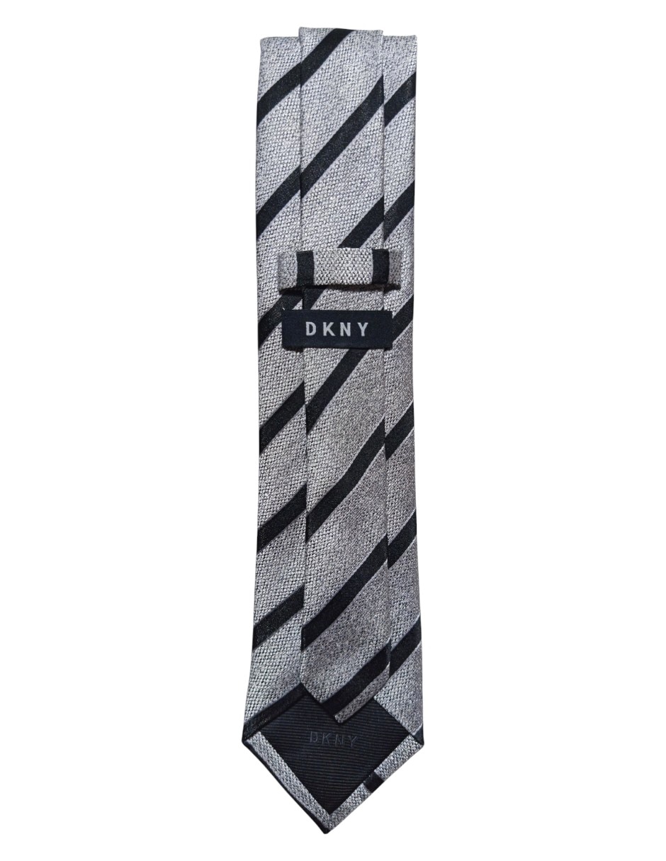 Corbata regular de seda estampado a rayas para hombre 3
