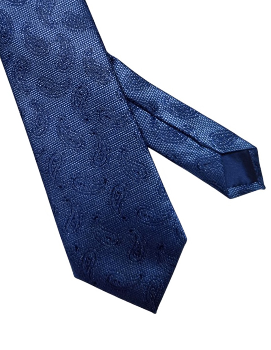 Corbata regular de seda estampado paisley para hombre 3