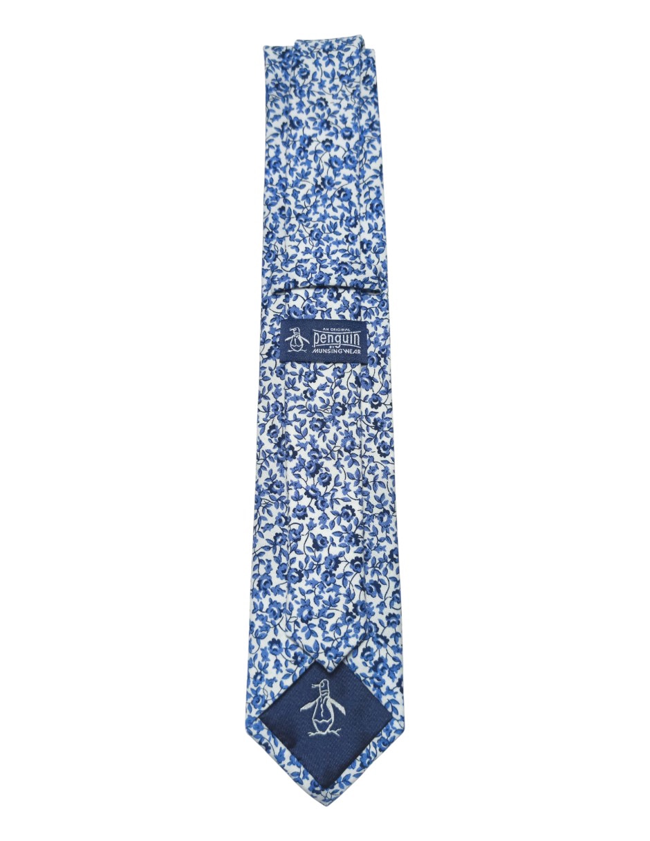 Corbata regular de seda estampado floral para hombre 2