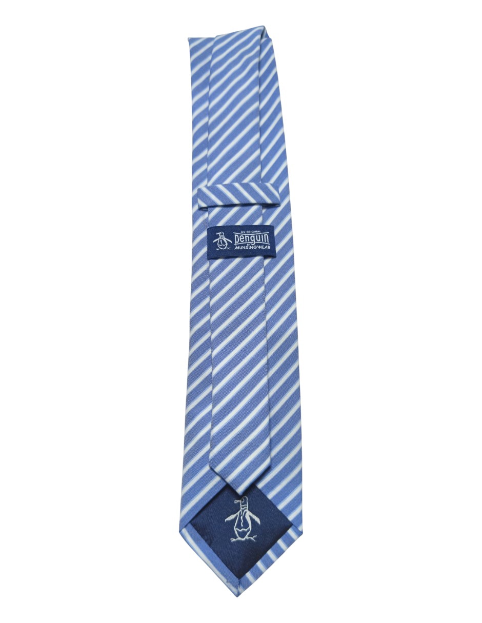 Corbata regular de seda estampado a rayas para hombre 2