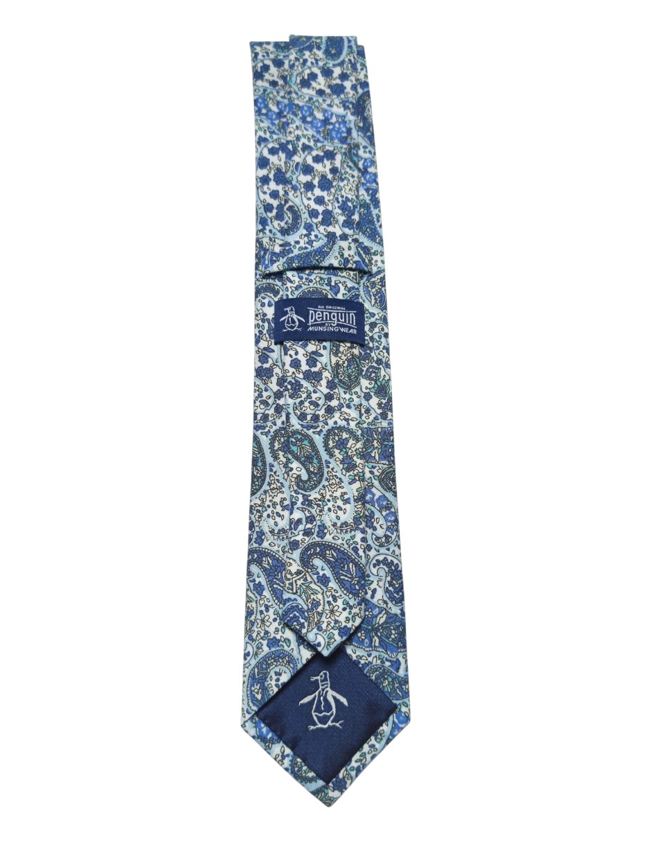 Corbata regular de seda estampado Paisley para hombre 2