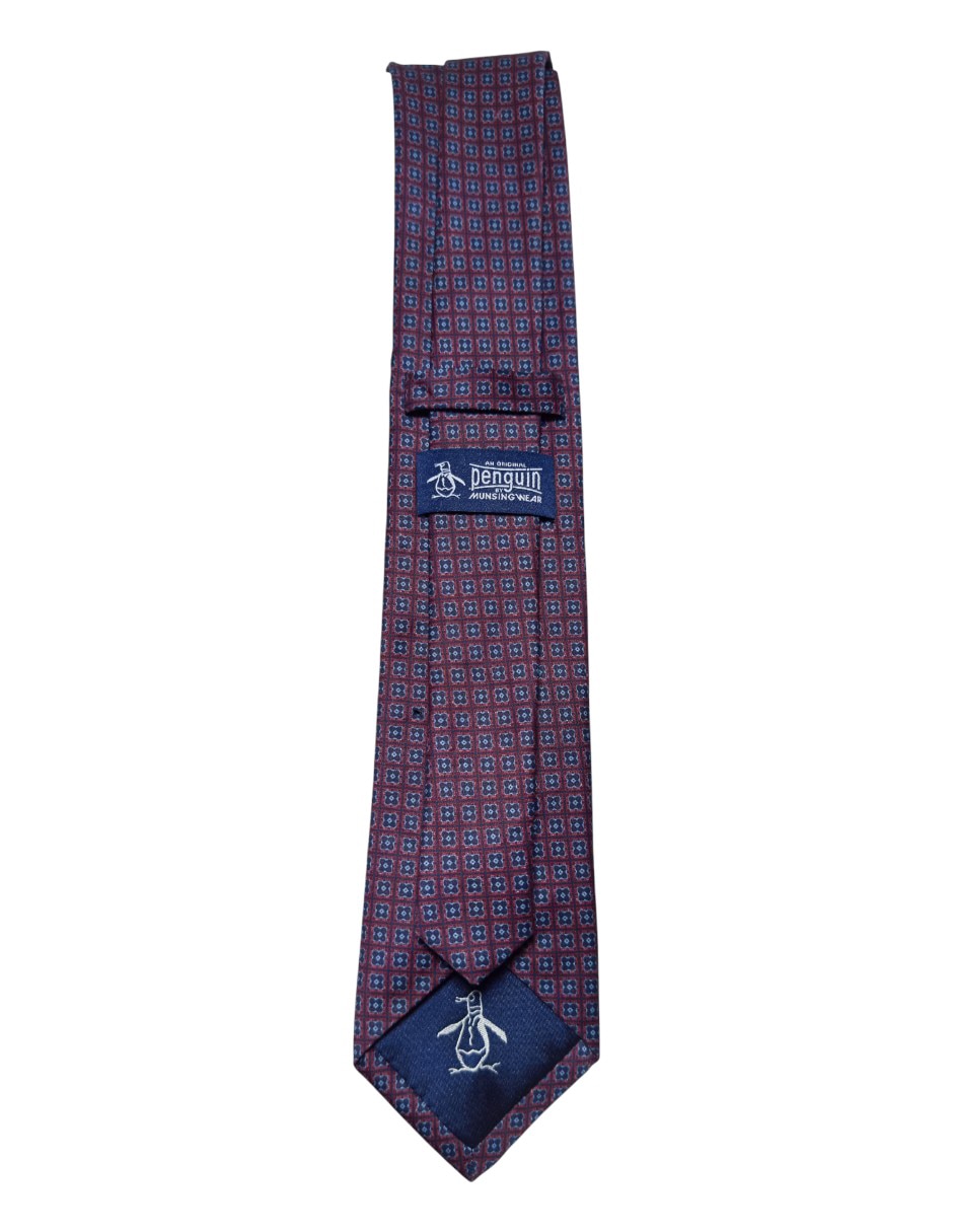 Corbata regular de seda estampado geométrico para hombre 2