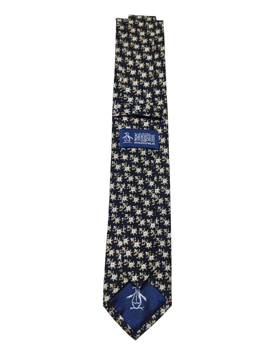 Corbata regular de seda estampado floral para hombre 2