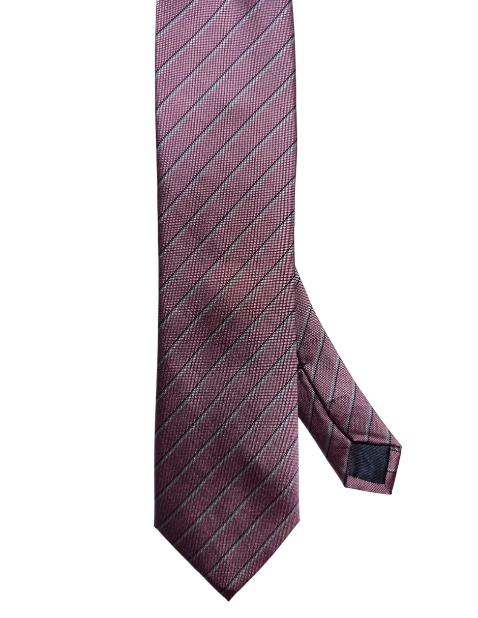 Corbata regular de seda estampado a rayas para hombre Corbata regular de seda estampado a rayas para hombre