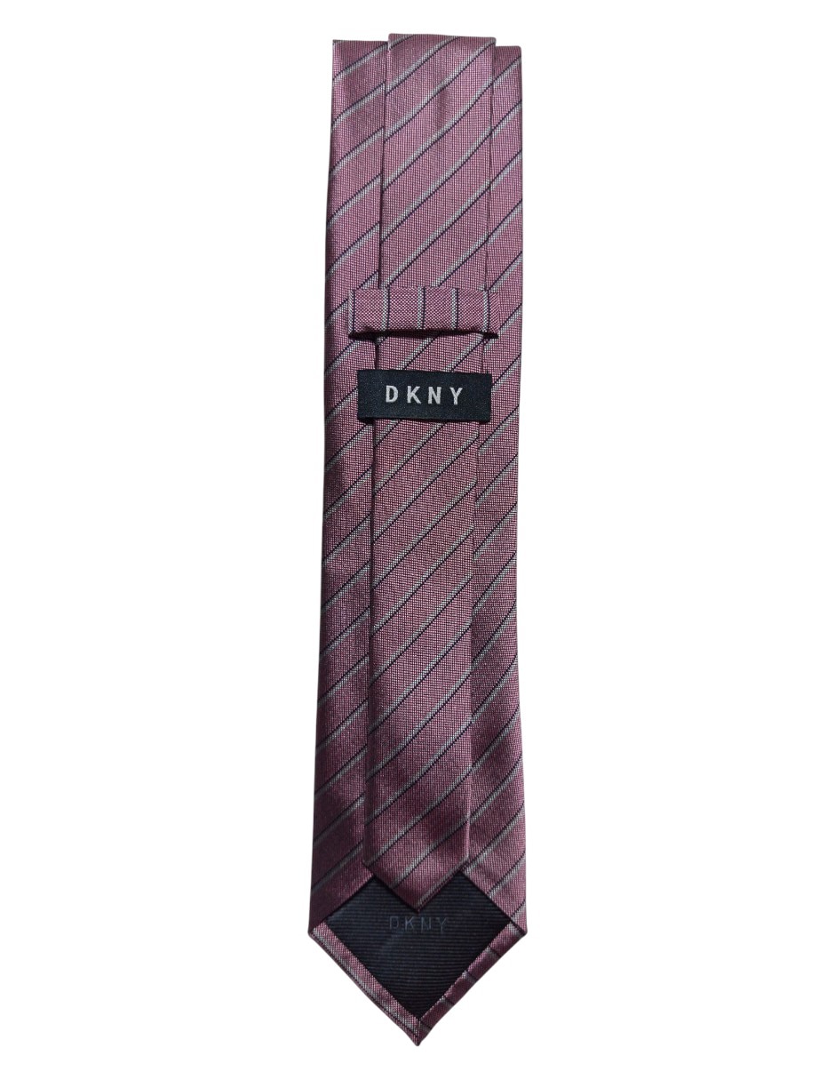 Corbata regular de seda estampado a rayas para hombre 3