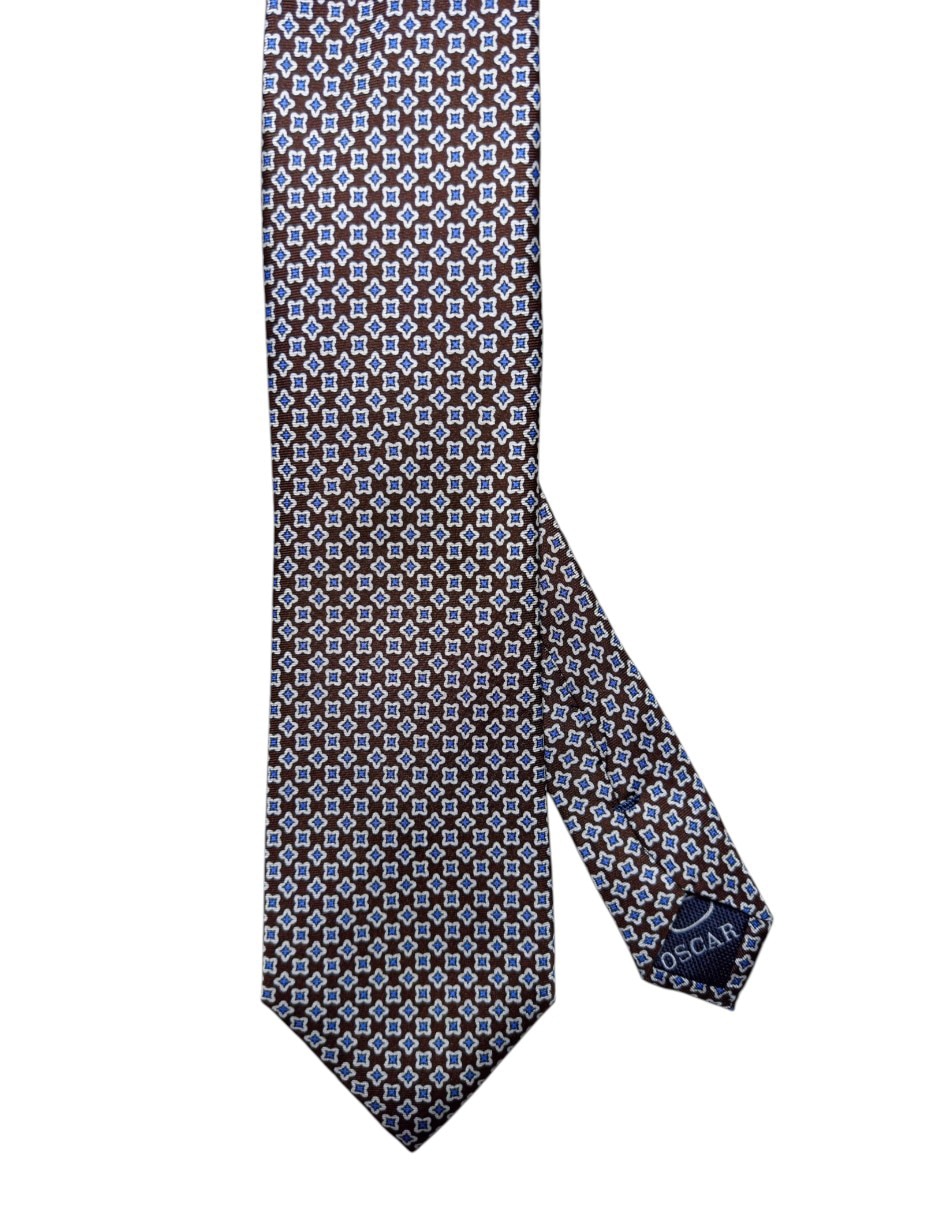 Corbata regular de seda estampado geométrico para hombre Corbata regular de seda estampado geométrico para hombre