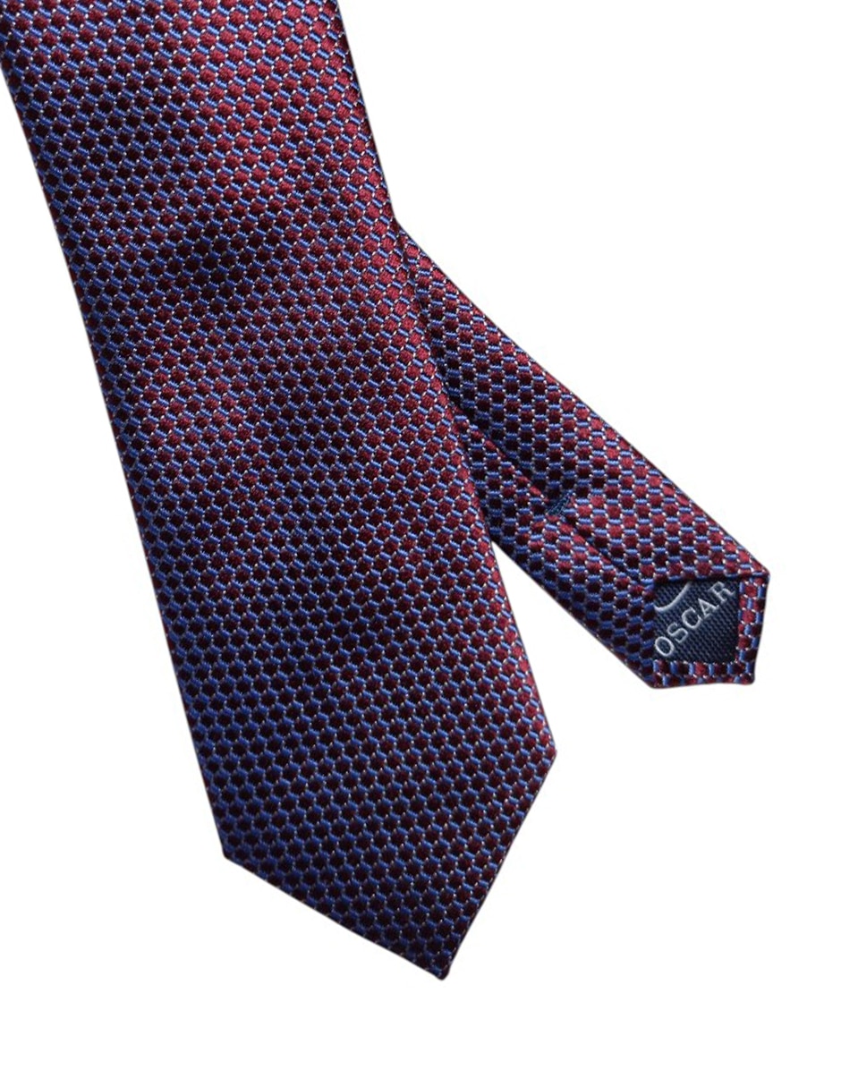 CORBATA O DE LA RENTA GEOMÉTRICO, ROJOA