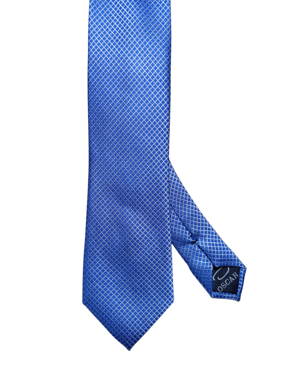 Corbata regular de seda estampada a cuadros para hombre