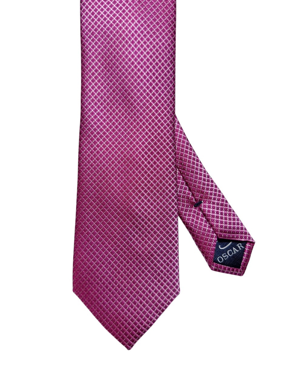 Corbata regular de seda estampada a cuadros para hombre