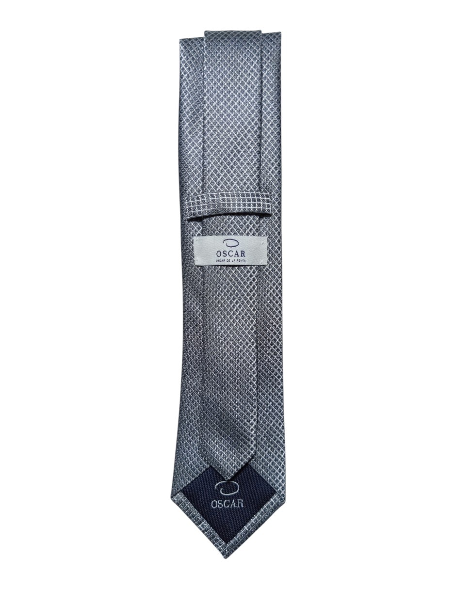 CORBATA O DE LA RENTA A CUADROS , GRISR