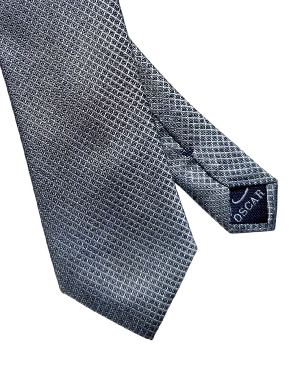 CORBATA O DE LA RENTA A CUADROS , GRISR