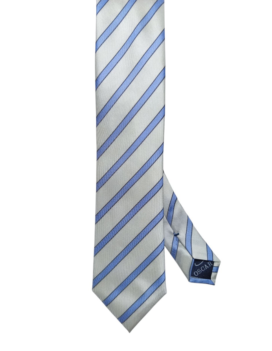 Corbata regular de seda estampada a rayas para hombre Corbata regular de seda estampada a rayas para hombre