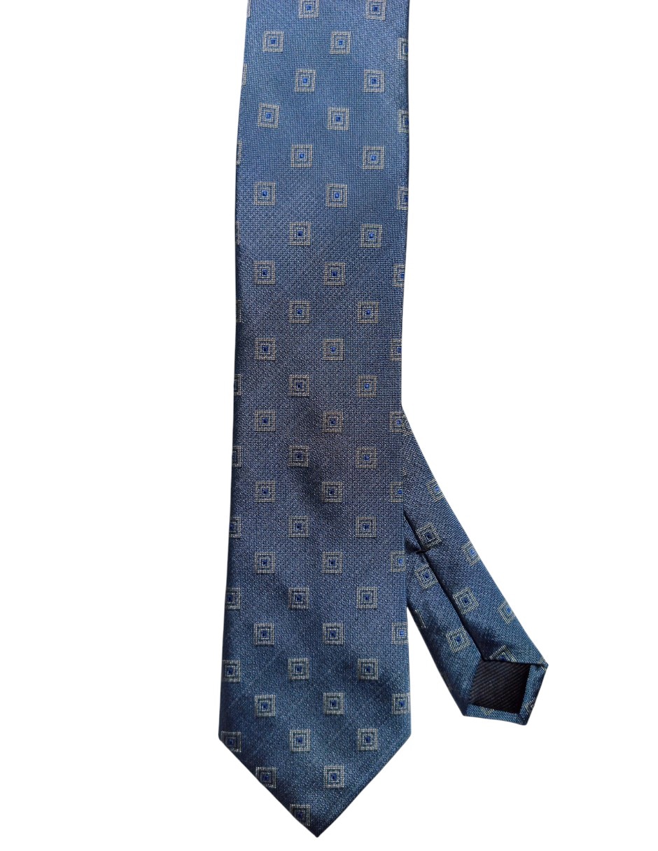 Corbata regular de seda estampado a cuadros para hombre