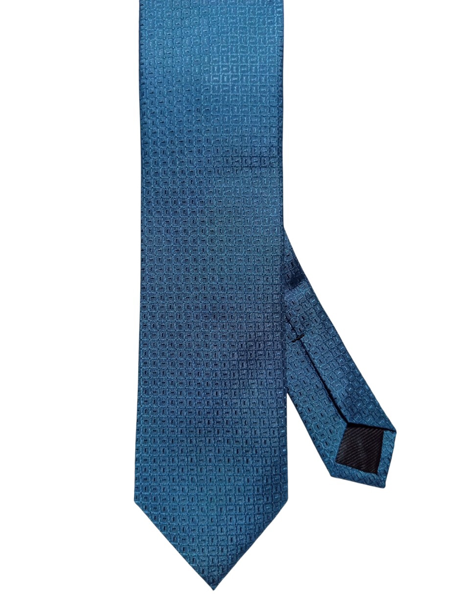 Corbata regular de seda estampado a cuadros para hombre