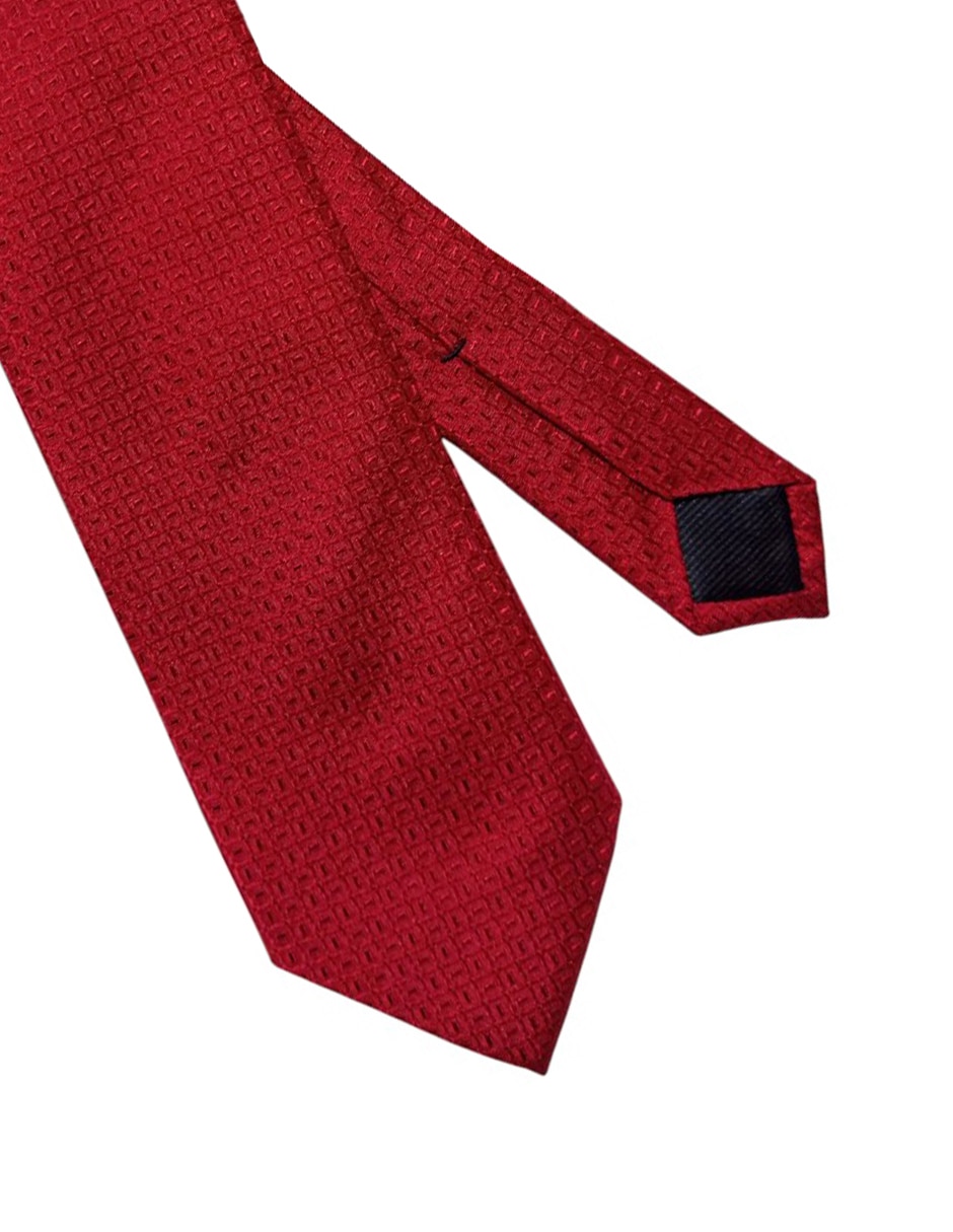 Corbata regular de seda estampado a cuadros para hombre 2
