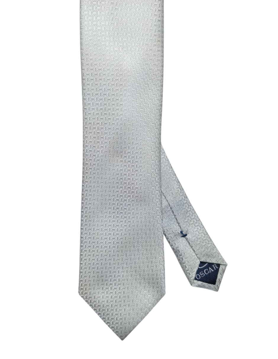 CORBATA O DE LA RENTA GEOMÉT, PLATEADOA