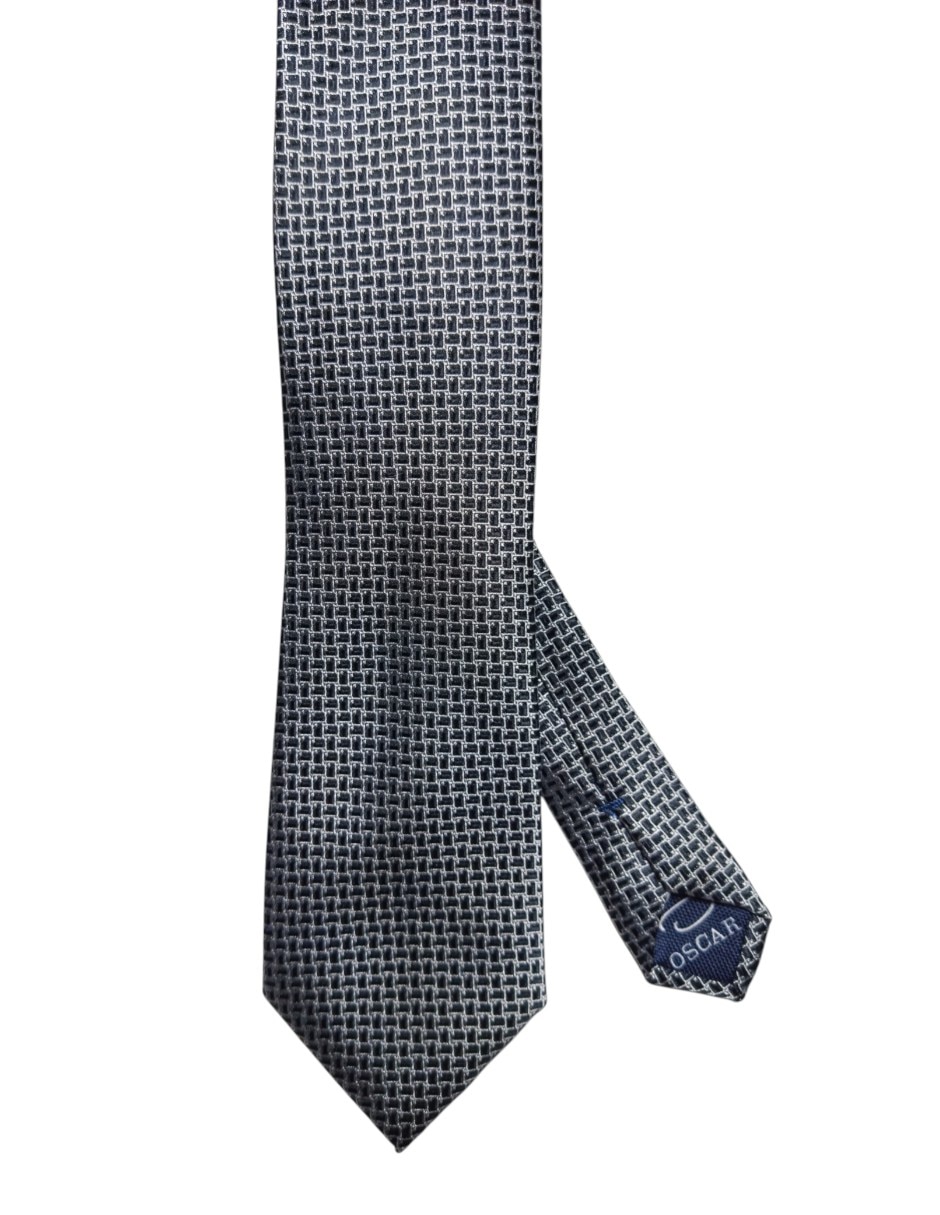 Corbata regular de seda estampada para hombre