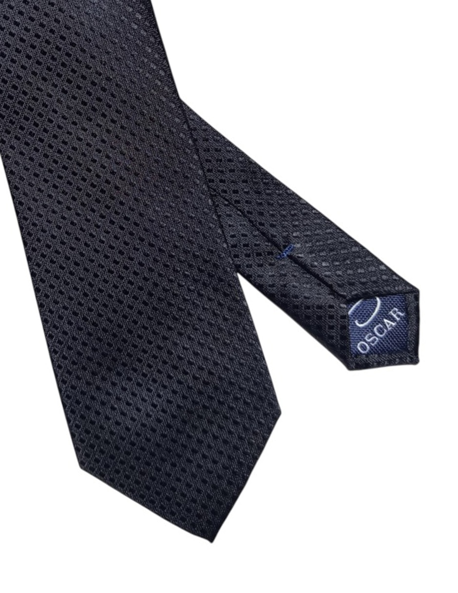 Corbata regular de seda estampado gráfico para hombre 2