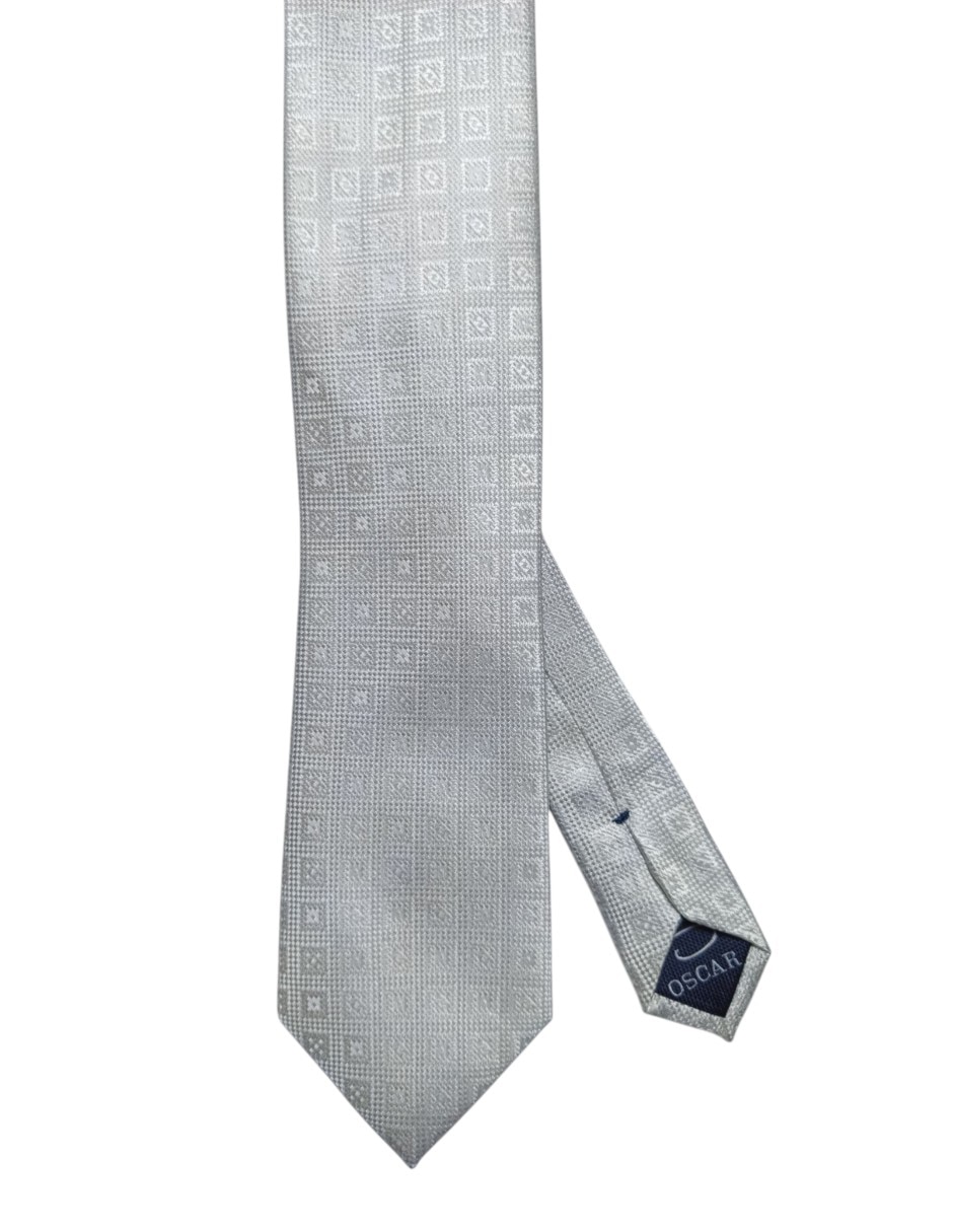 CORBATA O DE LA RENTA GEOMÉT, PLATEADOA
