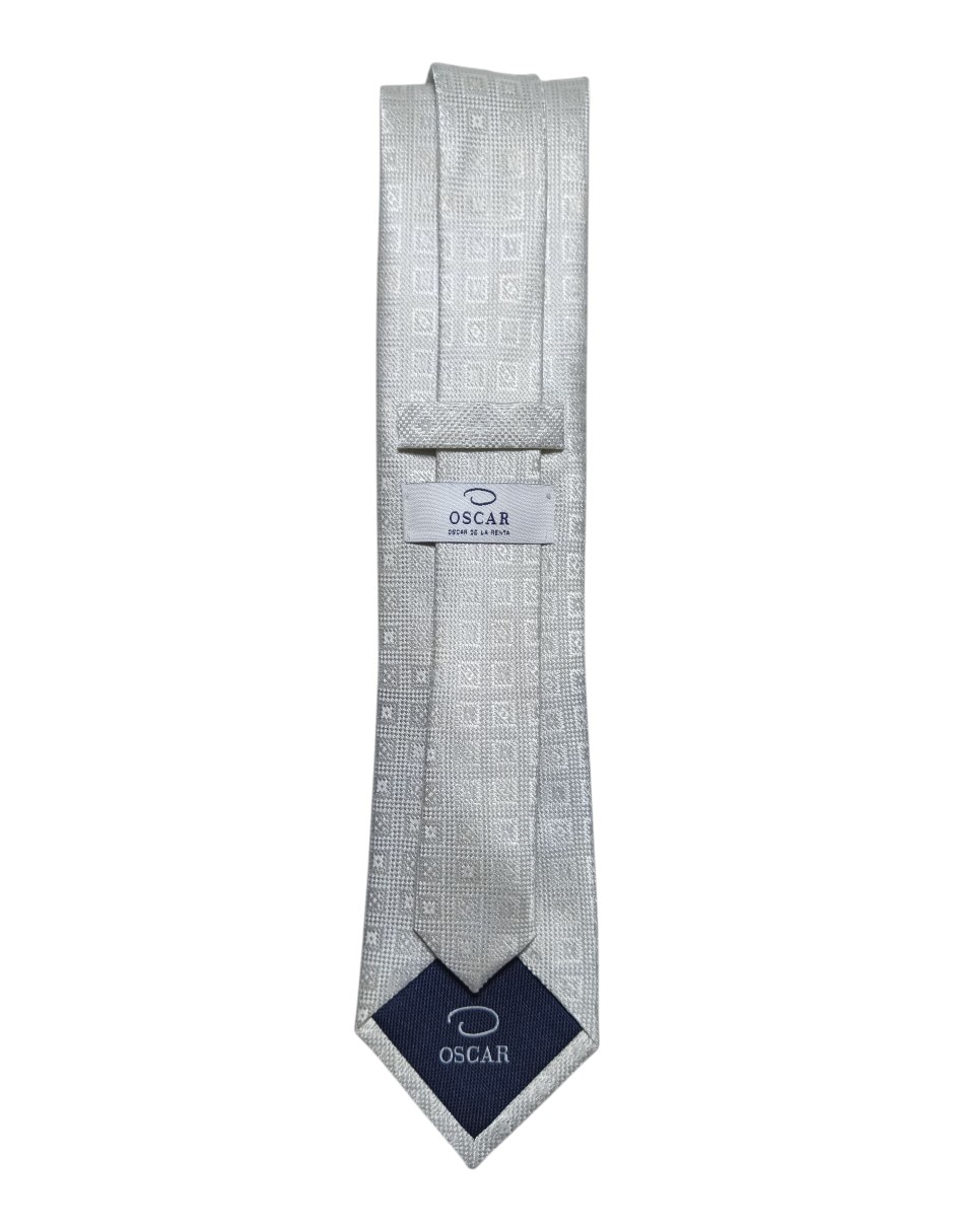 CORBATA O DE LA RENTA GEOMÉT, PLATEADOA