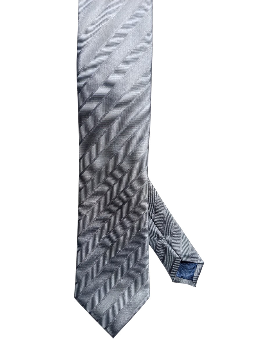 CORBATA TED BAKER LISO REGUL, PLATEADO