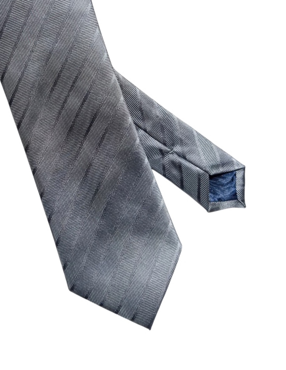 CORBATA TED BAKER LISO REGUL, PLATEADO