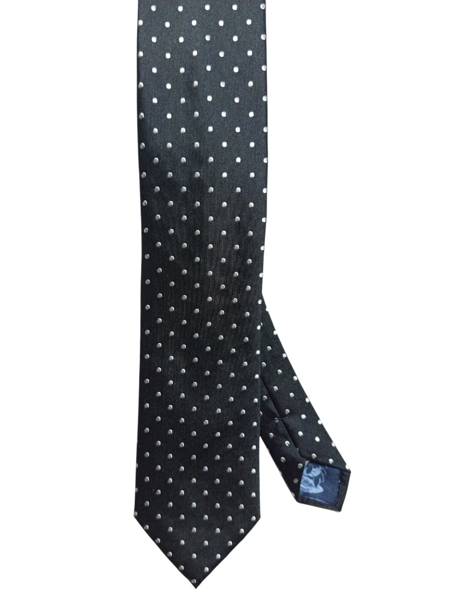 Corbata regular de seda estampado lunares para hombre Corbata regular de seda estampado lunares para hombre