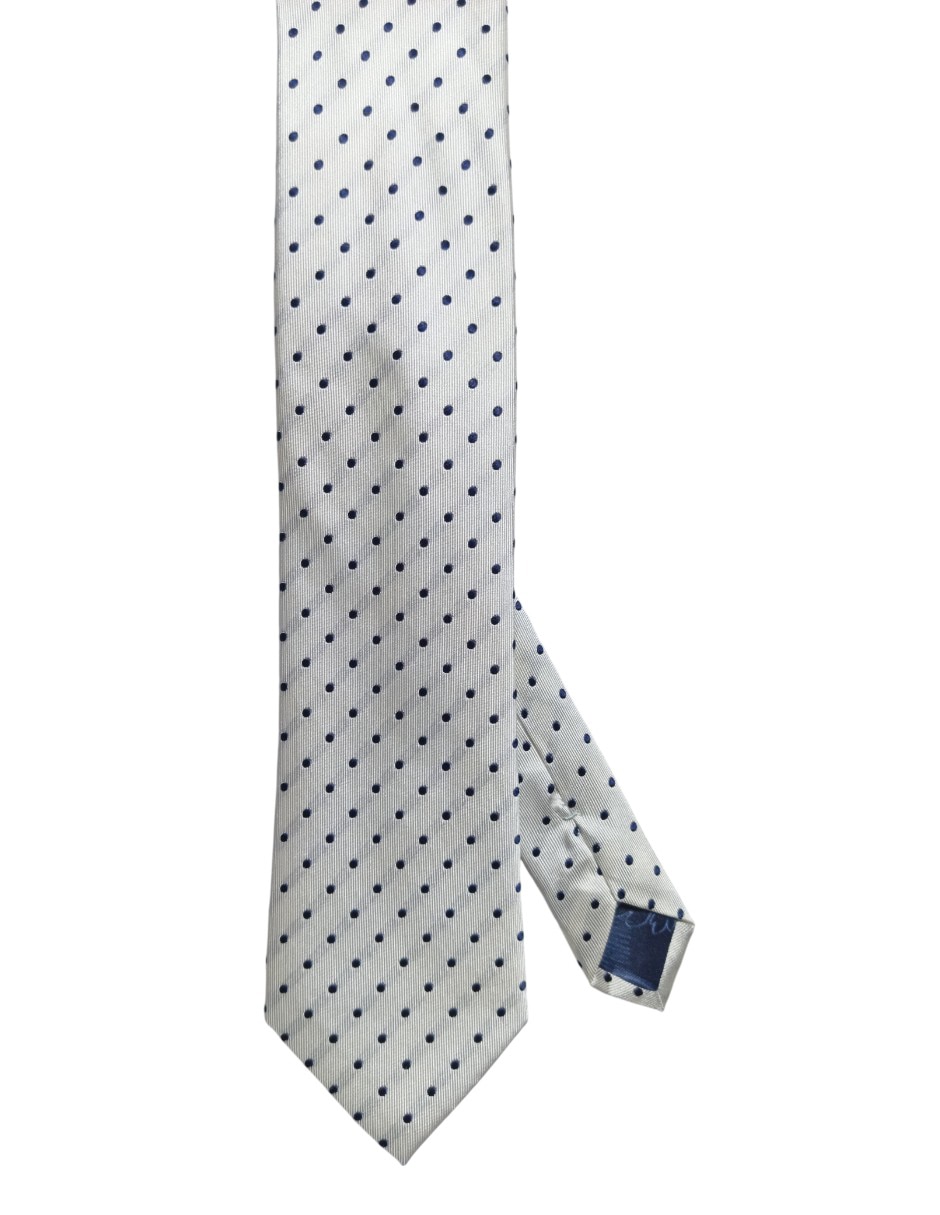 Corbata regular de seda estampado lunares para hombre