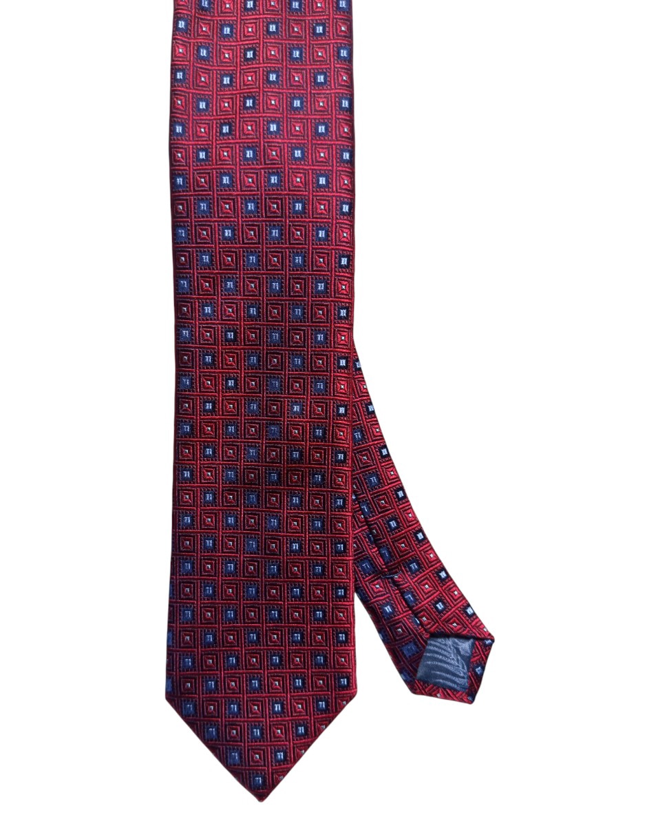 CORBATA TED BAKER A CUADROS REGU, ROJOD