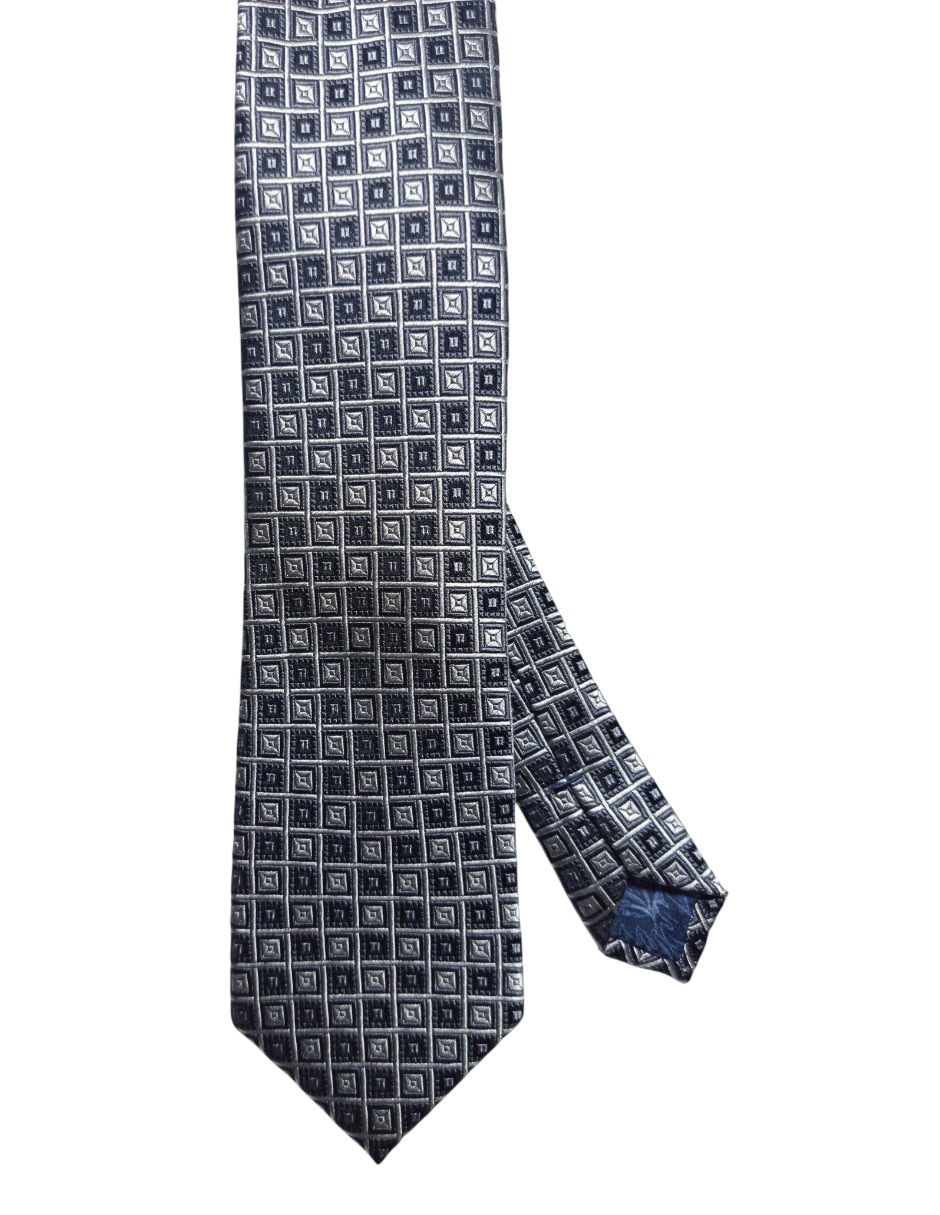Corbata regular de seda estampado a cuadros para hombre Corbata regular de seda estampado a cuadros para hombre