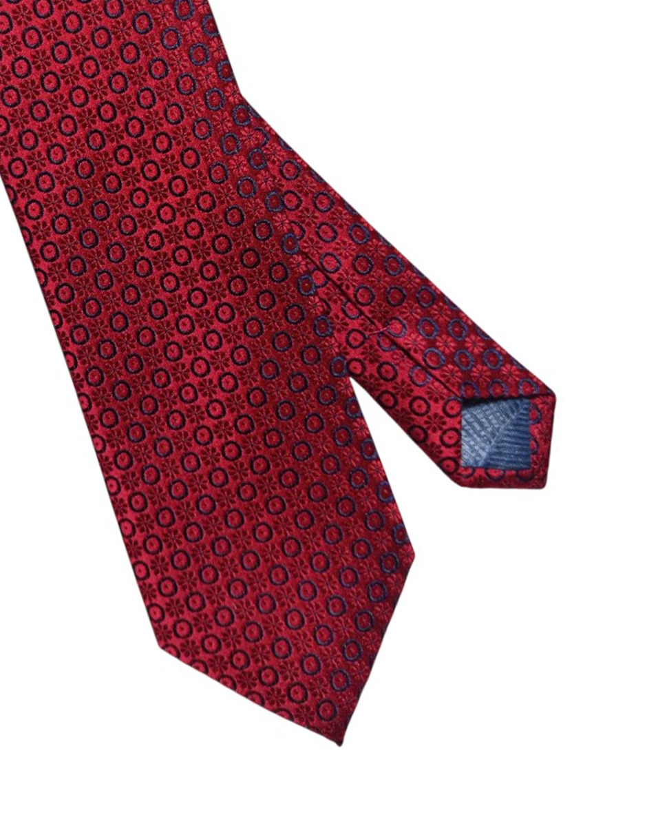 Corbata regular de seda estampado floral para hombre 2