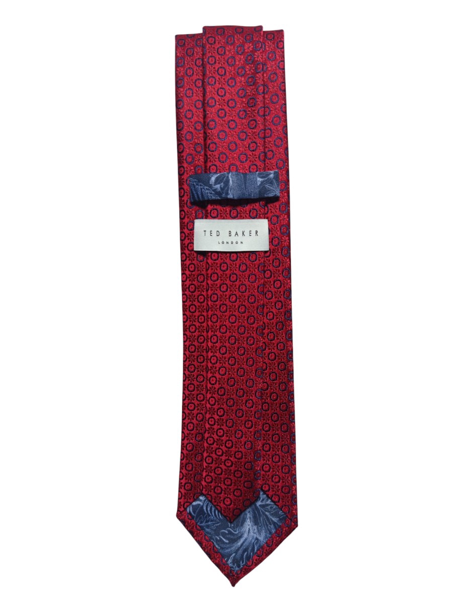 Corbata regular de seda estampado floral para hombre 3