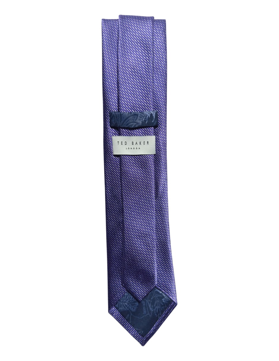 Corbata regular de seda estampado geométrico para hombre 3