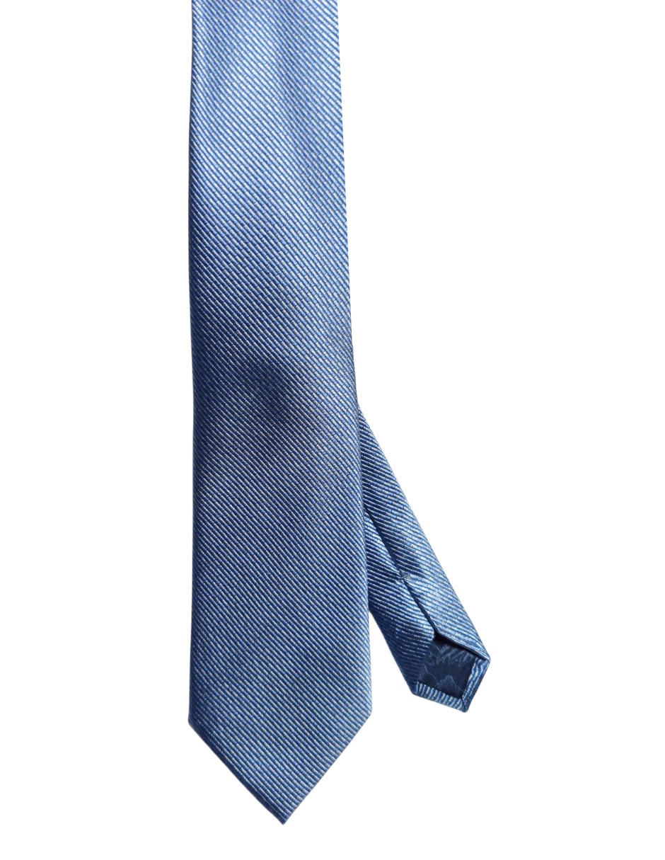 Corbata regular de seda estampado geométrico para hombre