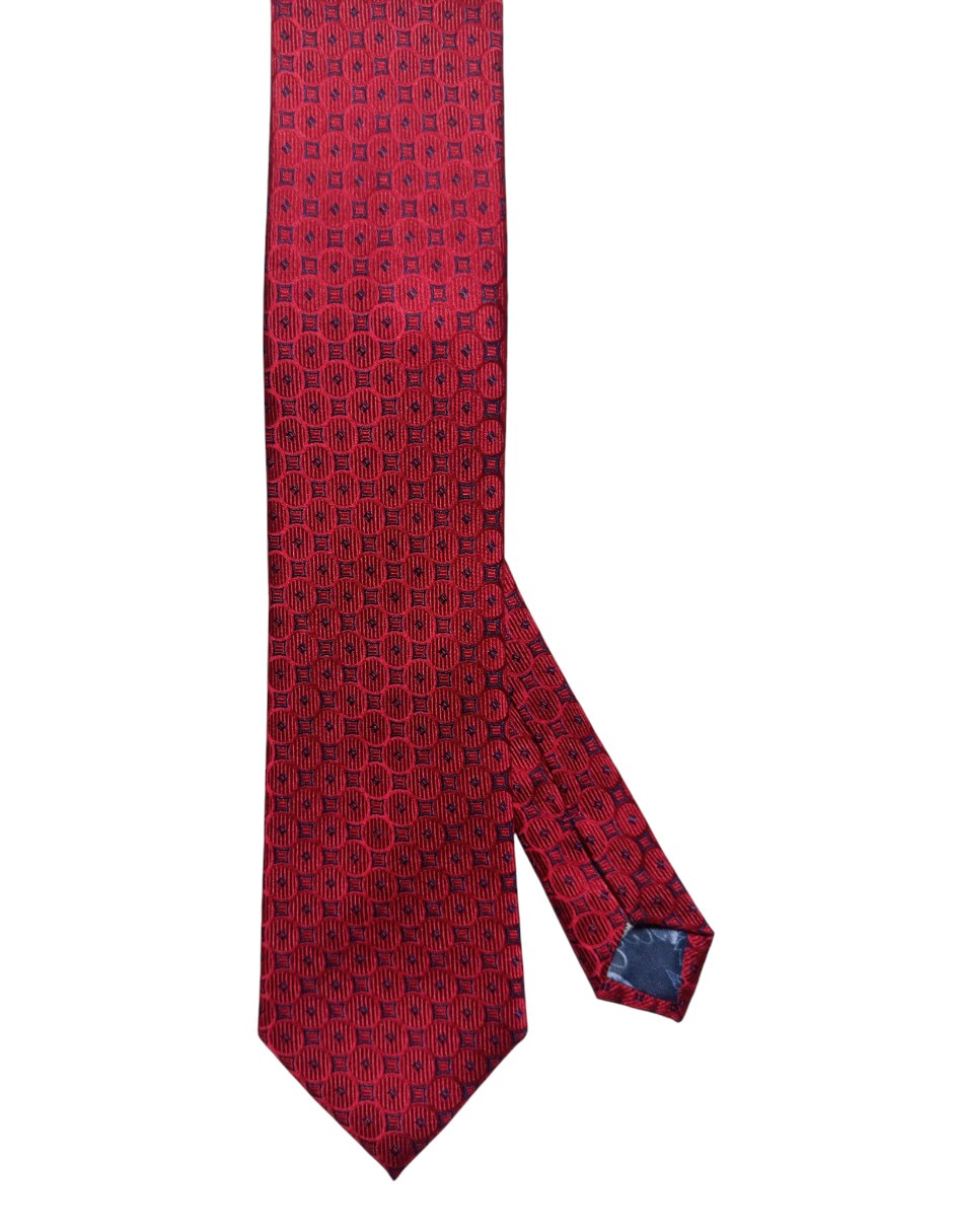 Corbata regular de seda estampado geométrico para hombre Corbata regular de seda estampado geométrico para hombre
