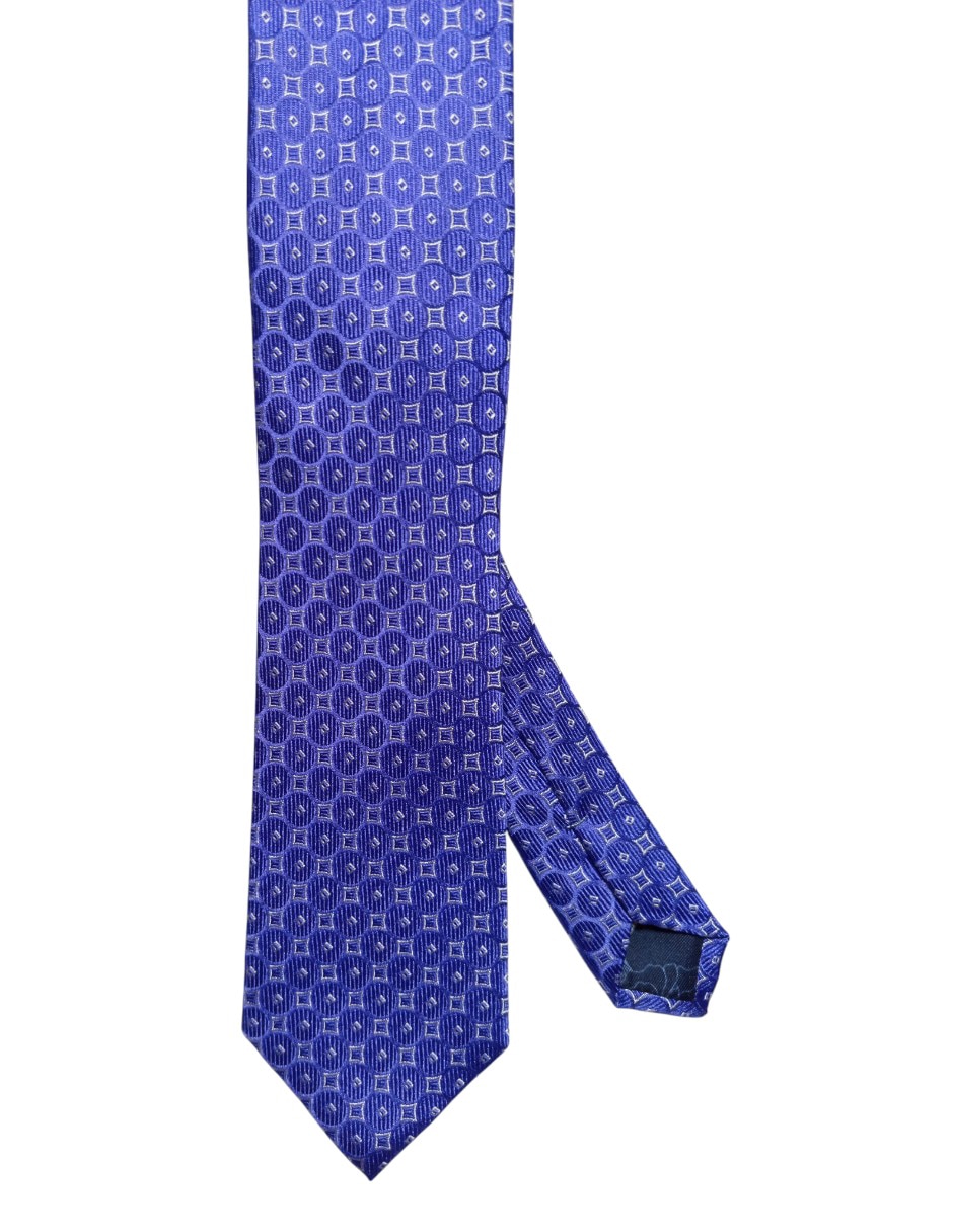 Corbata regular de seda estampado geométrico para hombre Corbata regular de seda estampado geométrico para hombre