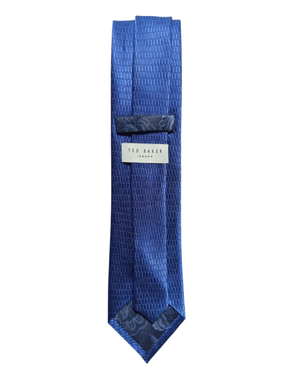 Corbata regular de seda estampado geométrico para hombre 3