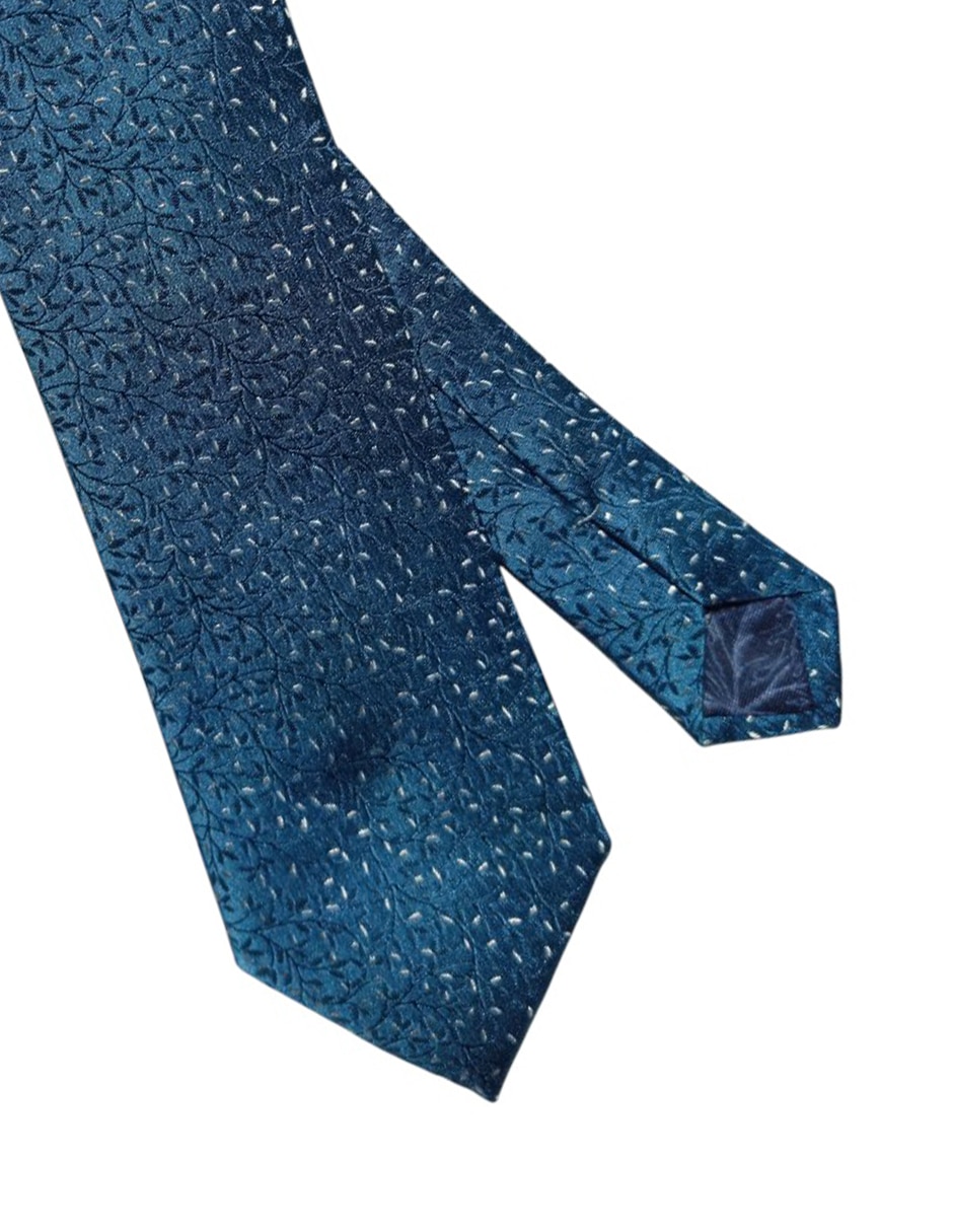 Corbata regular de seda estampado floral para hombre 2
