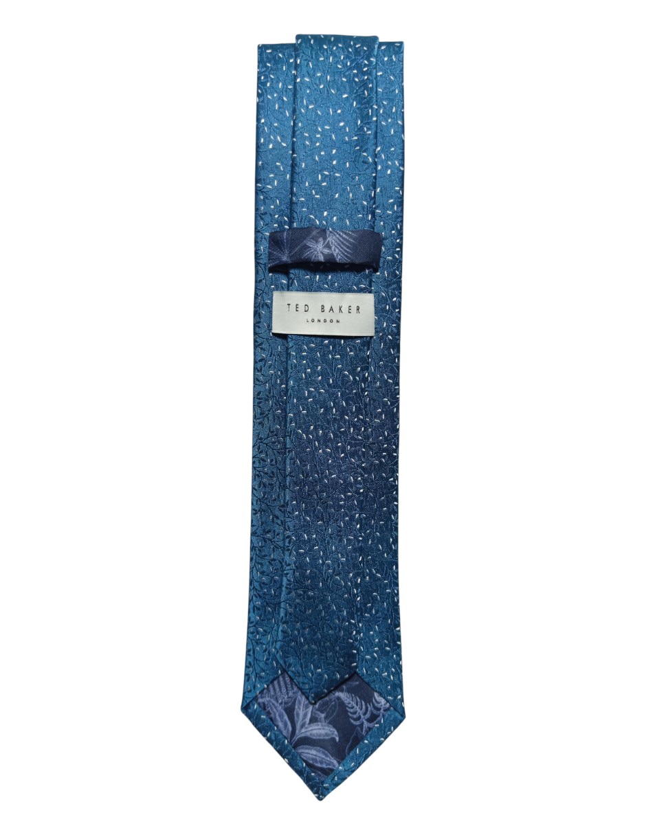 Corbata regular de seda estampado floral para hombre 3