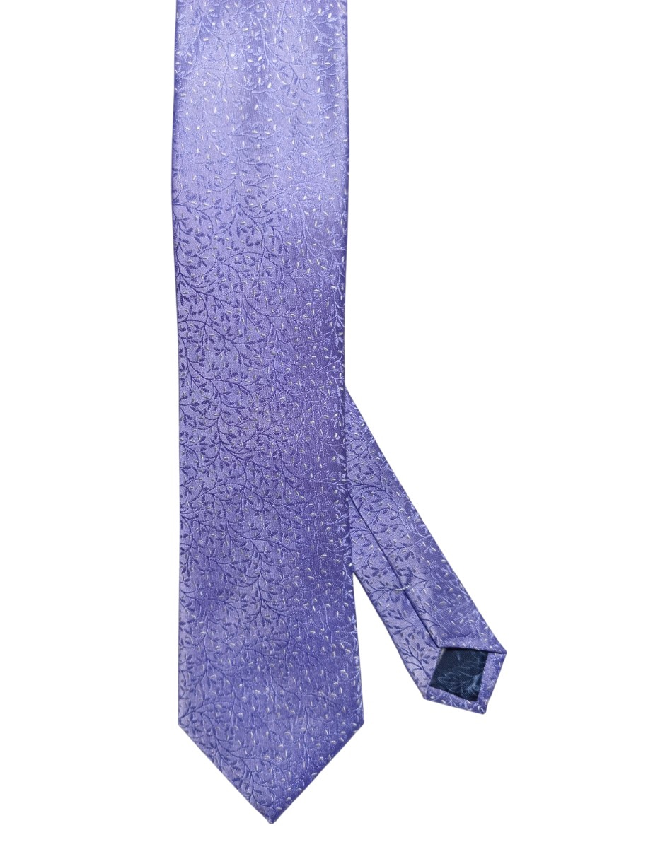 Corbata regular de seda estampado floral para hombre