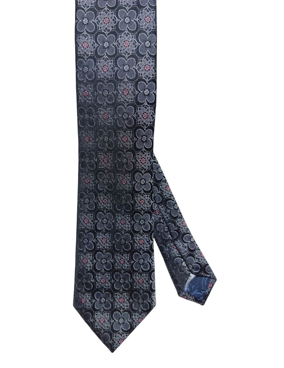 Corbata regular de seda estampado floral para hombre Corbata regular de seda estampado floral para hombre